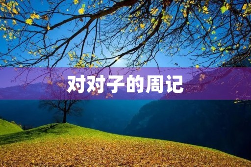对对子的周记 对对子的周记
