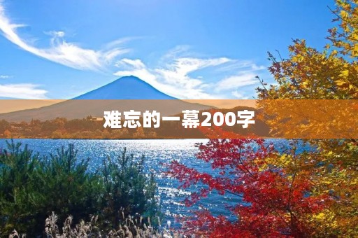 难忘的一幕200字 难忘的一幕200字