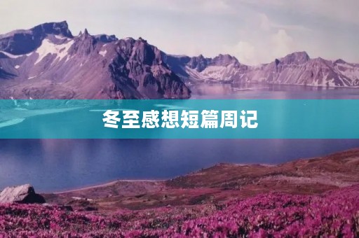 冬至感想短篇周记 冬至感想短篇周记