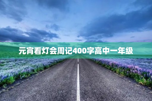 元宵看灯会周记400字高中一年级 元宵看灯会周记400字高中一年级