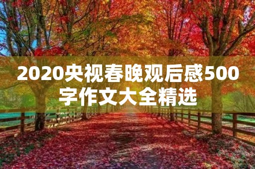 2020央视春晚观后感500字作文大全精选 2020央视春晚观后感500字作文大全精选