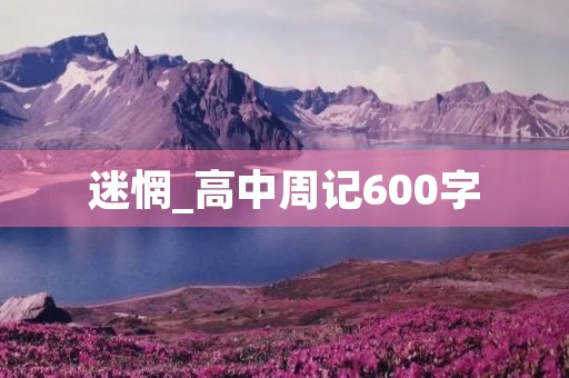 迷惘_高中周记600字