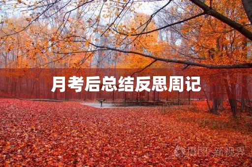 月考后总结反思周记 月考后总结反思周记