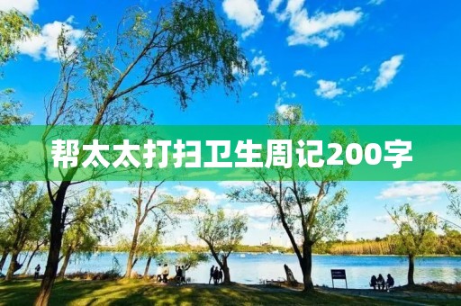 帮太太打扫卫生周记200字