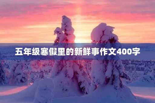 五年级寒假里的新鲜事作文400字 五年级寒假里的新鲜事作文400字