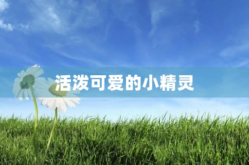 活泼可爱的小精灵 活泼可爱的小精灵