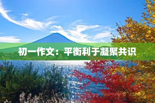初一作文：平衡利于凝聚共识