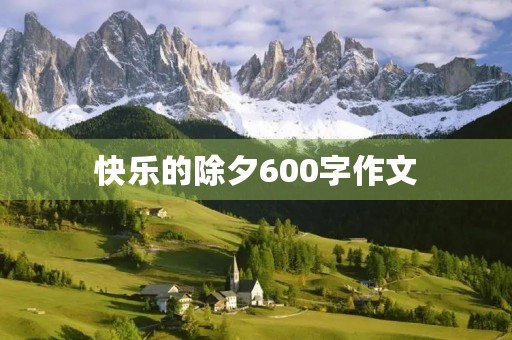 快乐的除夕600字作文 快乐的除夕600字作文