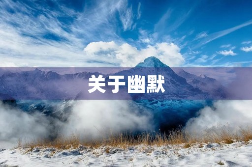关于幽默