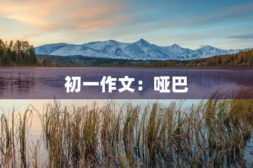初一作文：哑巴