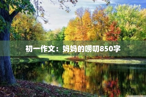 初一作文：妈妈的唠叨850字