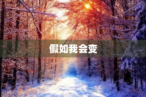 假如我会变