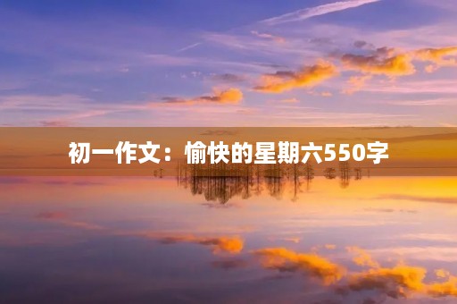 初一作文：愉快的星期六550字