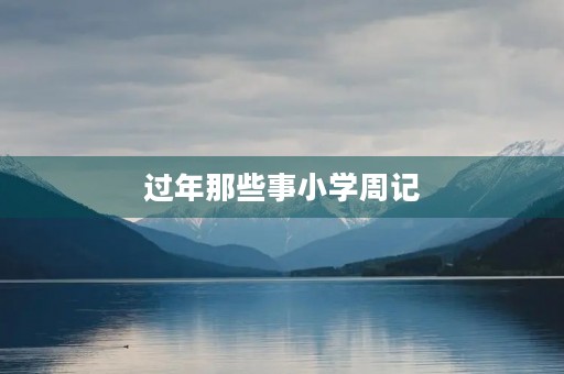 过年那些事小学周记 过年那些事小学周记
