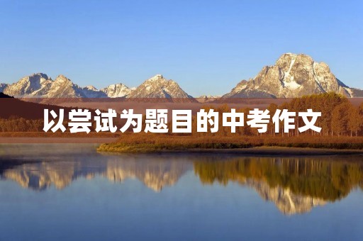 以尝试为题目的中考作文 以尝试为题目的中考作文