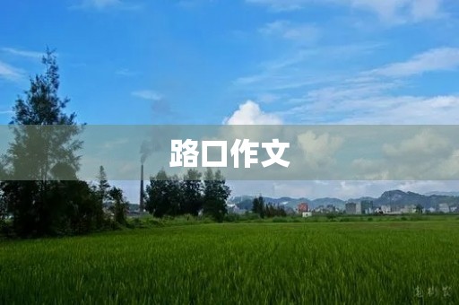 路口作文 路口作文