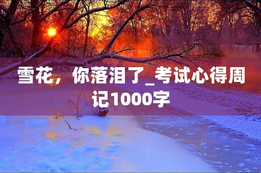 雪花,你落泪了_考试心得周记1000字 雪花,你落泪了_考试心得周记1000字