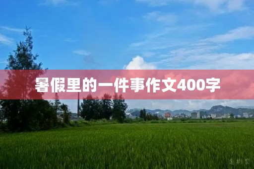 暑假里的一件事作文400字 暑假里的一件事作文400字