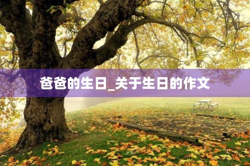 爸爸的生日_关于生日的作文 爸爸的生日_关于生日的作文