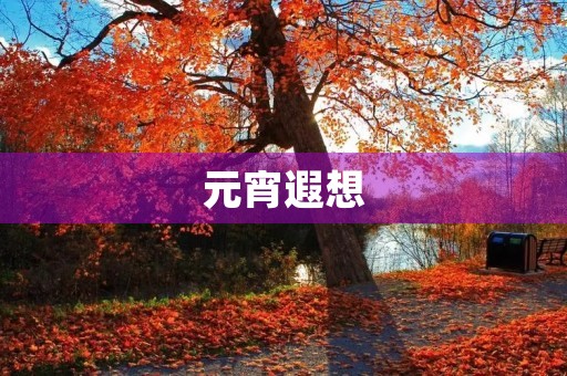 元宵遐想 元宵遐想