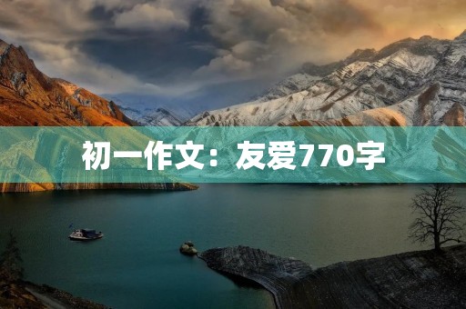 初一作文：友爱770字