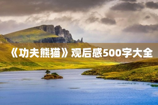 《功夫熊猫》观后感500字大全 《功夫熊猫》观后感500字大全