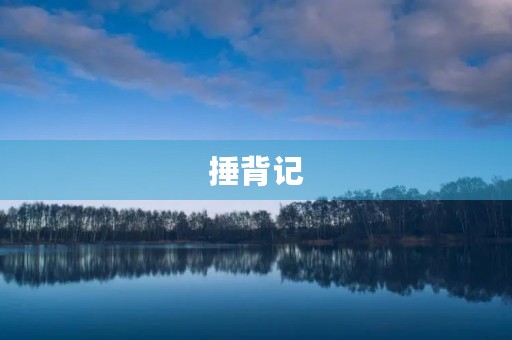 捶背记 捶背记