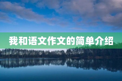 我和语文作文的简单介绍