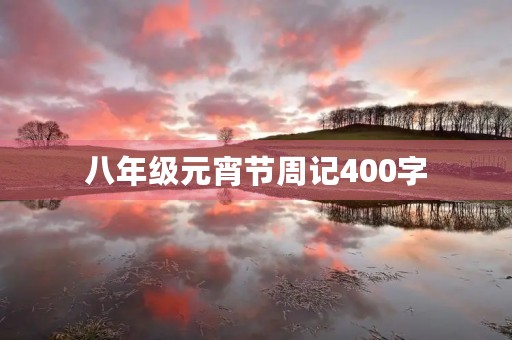 八年级元宵节周记400字 八年级元宵节周记400字