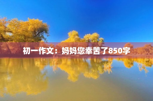 初一作文:妈妈您幸苦了850字 初一作文:妈妈您幸苦了850字