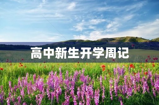 高中新生开学周记