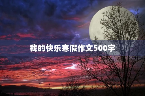 我的快乐寒假作文500字 我的快乐寒假作文500字