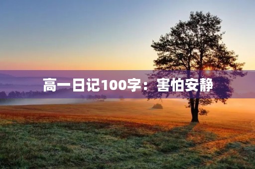 高一日记100字：害怕安静
