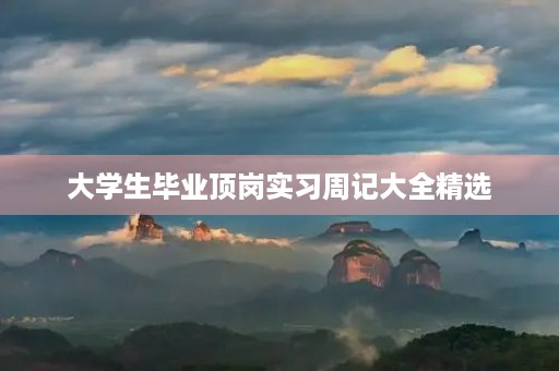 大学生毕业顶岗实习周记大全精选 大学生毕业顶岗实习周记大全精选