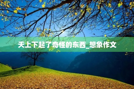 天上下起了奇怪的东西_想象作文 天上下起了奇怪的东西_想象作文