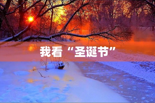 我看“圣诞节” 我看“圣诞节”