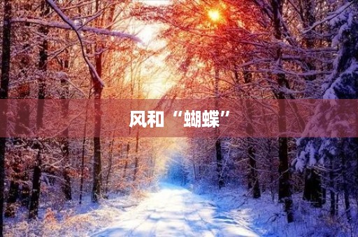 风和“蝴蝶” 风和“蝴蝶”