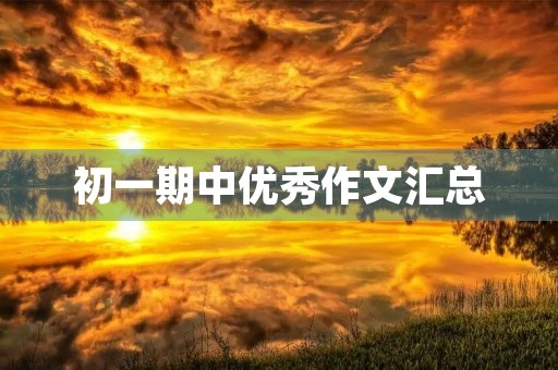 初一期中优秀作文汇总 初一期中优秀作文汇总