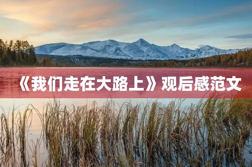 《我们走在大路上》观后感范文 《我们走在大路上》观后感范文