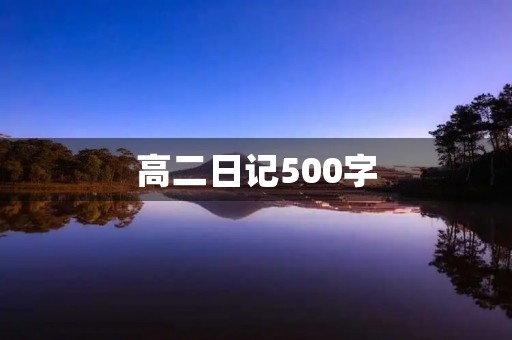 高二日记500字 高二日记500字