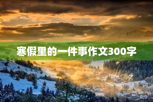 寒假里的一件事作文300字 寒假里的一件事作文300字