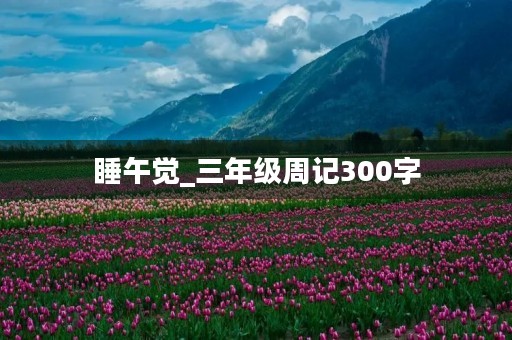 睡午觉_三年级周记300字 睡午觉_三年级周记300字