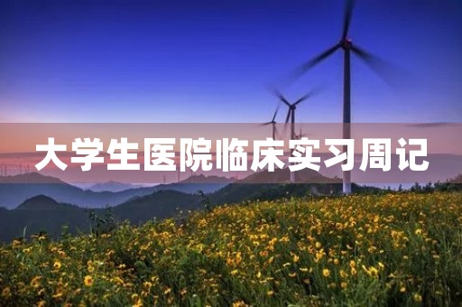 大学生医院临床实习周记 大学生医院临床实习周记