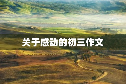 关于感动的初三作文 关于感动的初三作文