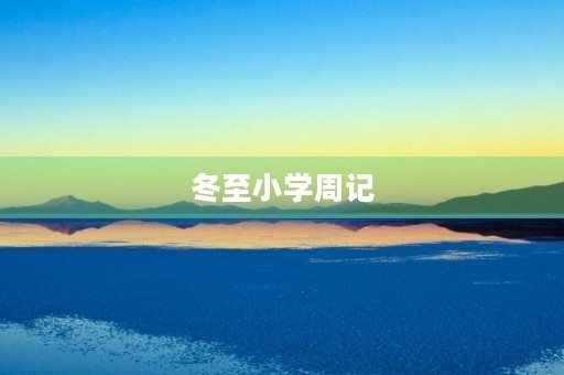 冬至小学周记