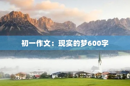 初一作文:现实的梦600字 初一作文:现实的梦600字
