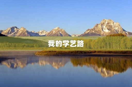 我的学艺路 我的学艺路