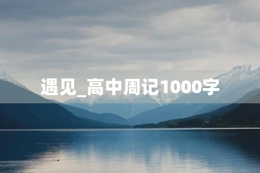 遇见_高中周记1000字