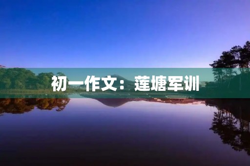 初一作文:莲塘军训 初一作文:莲塘军训