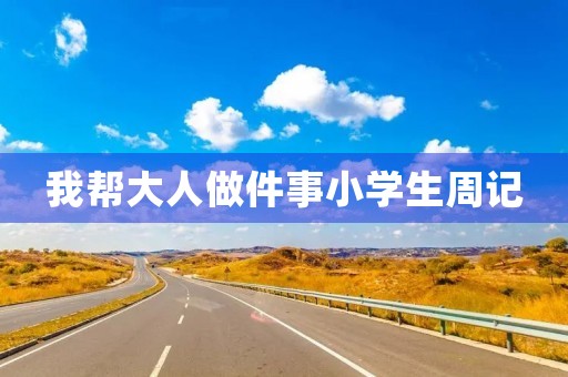 我帮大人做件事小学生周记
